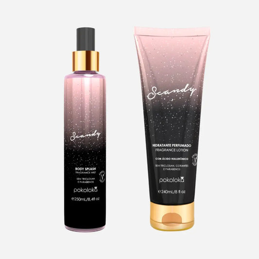 Kit Lokachic Scandy Pokoloka Body Splash 250ml + Hidratante 240ml