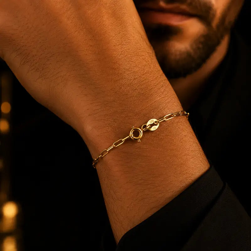 Pulseira Masculina Cartie 2mm Banhada a Ouro 18k