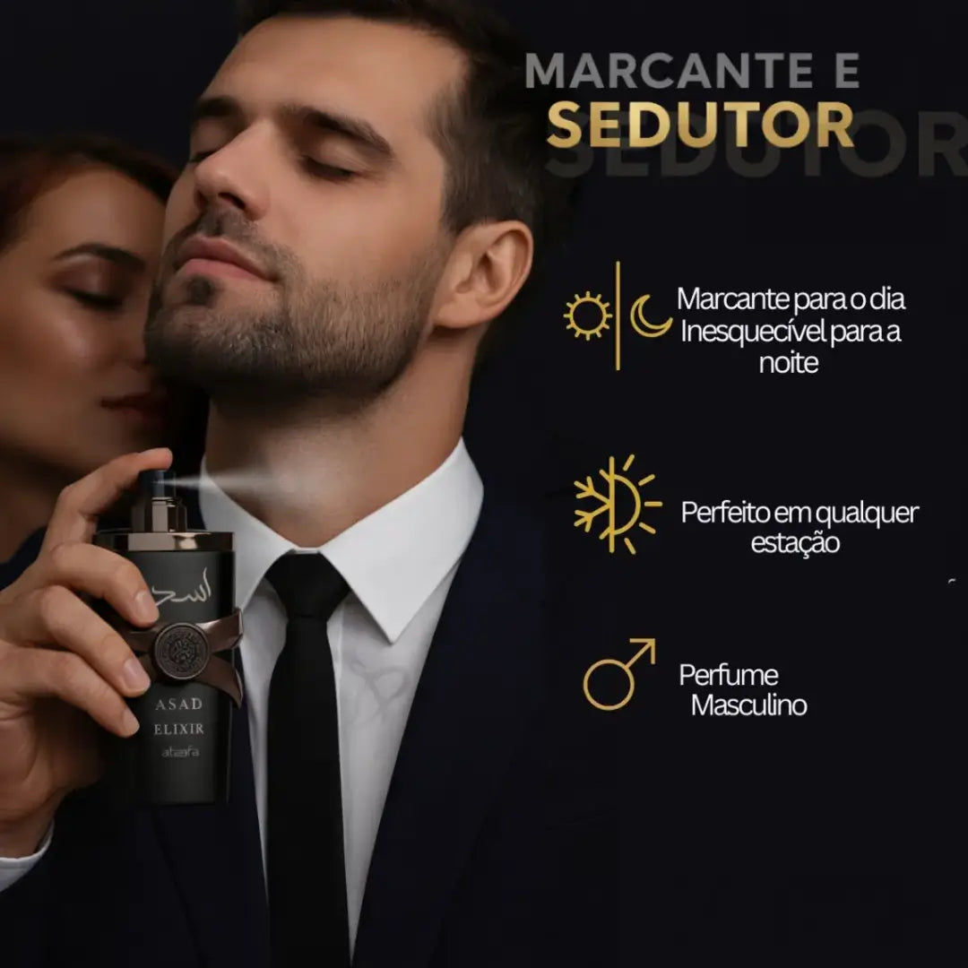 Asad Elixir Lattafa Eau de Parfum - Perfume Masculino