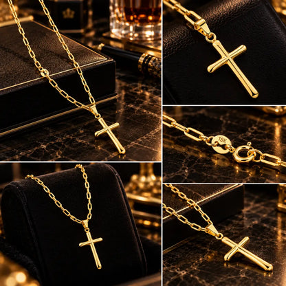 Colar masculino Cartier com Cruz Palito para presente