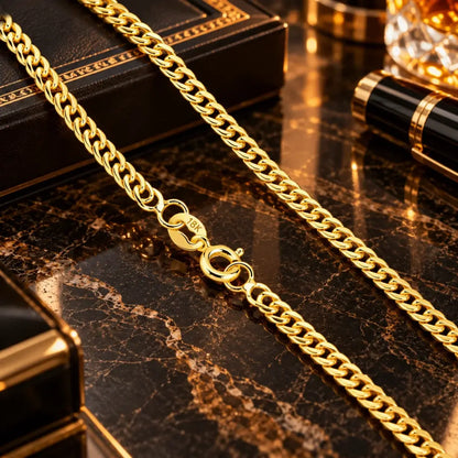 Fecho boia com marcação 18K da corrente masculina