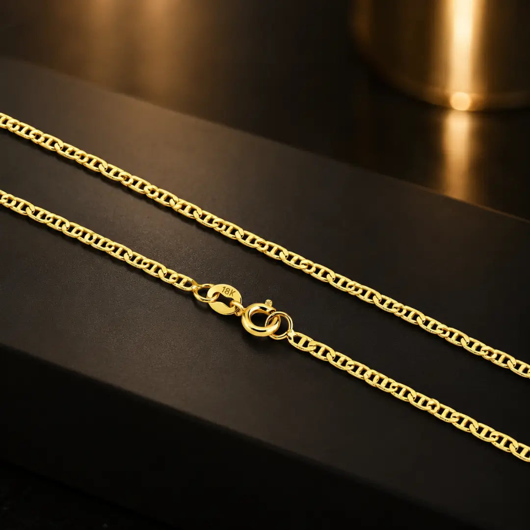 Corrente Piastrini Masculina com Pingente Placa Cruz Banhados a Ouro 18k Correntinha Cordão