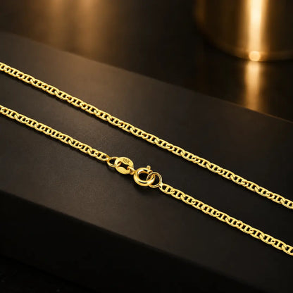 Corrente Piastrini Masculina com Pingente Placa Cruz Banhados a Ouro 18k Correntinha Cordão