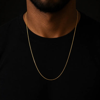 Corrente Veneziana Masculina Banhada a ouro 18k