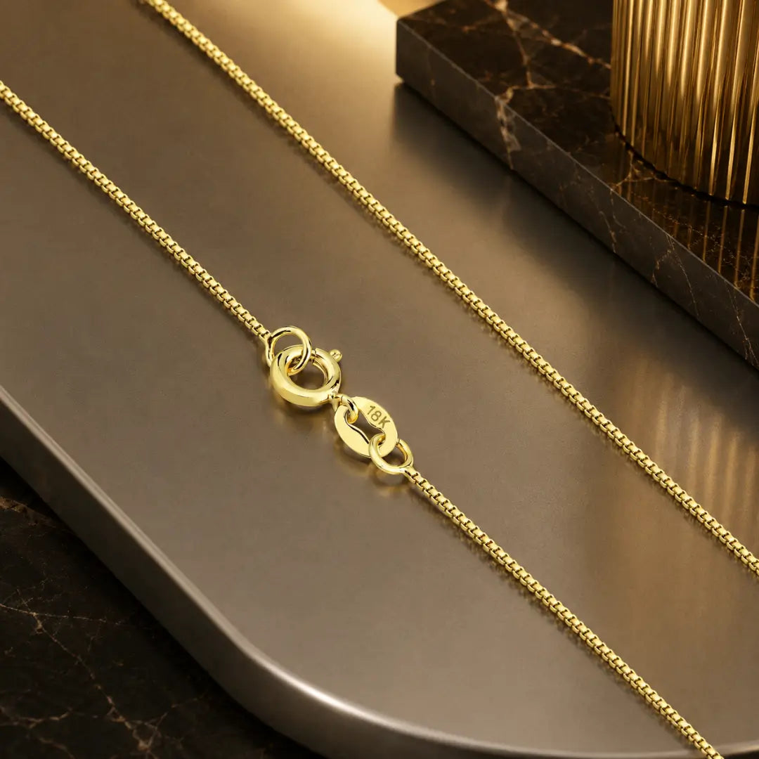 Corrente Veneziana + Pingente Cruz Palito Banhados a ouro 18k Cordão Masculino e Crucifixo