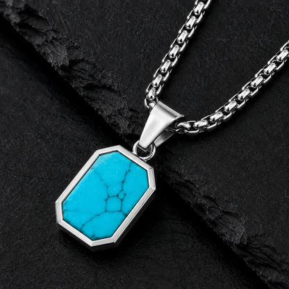 Detalhes da corrente Box prata do colar masculino
