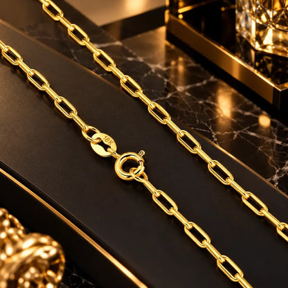 Detalhes dos elos da Corrente Masculina Cartier 2mm