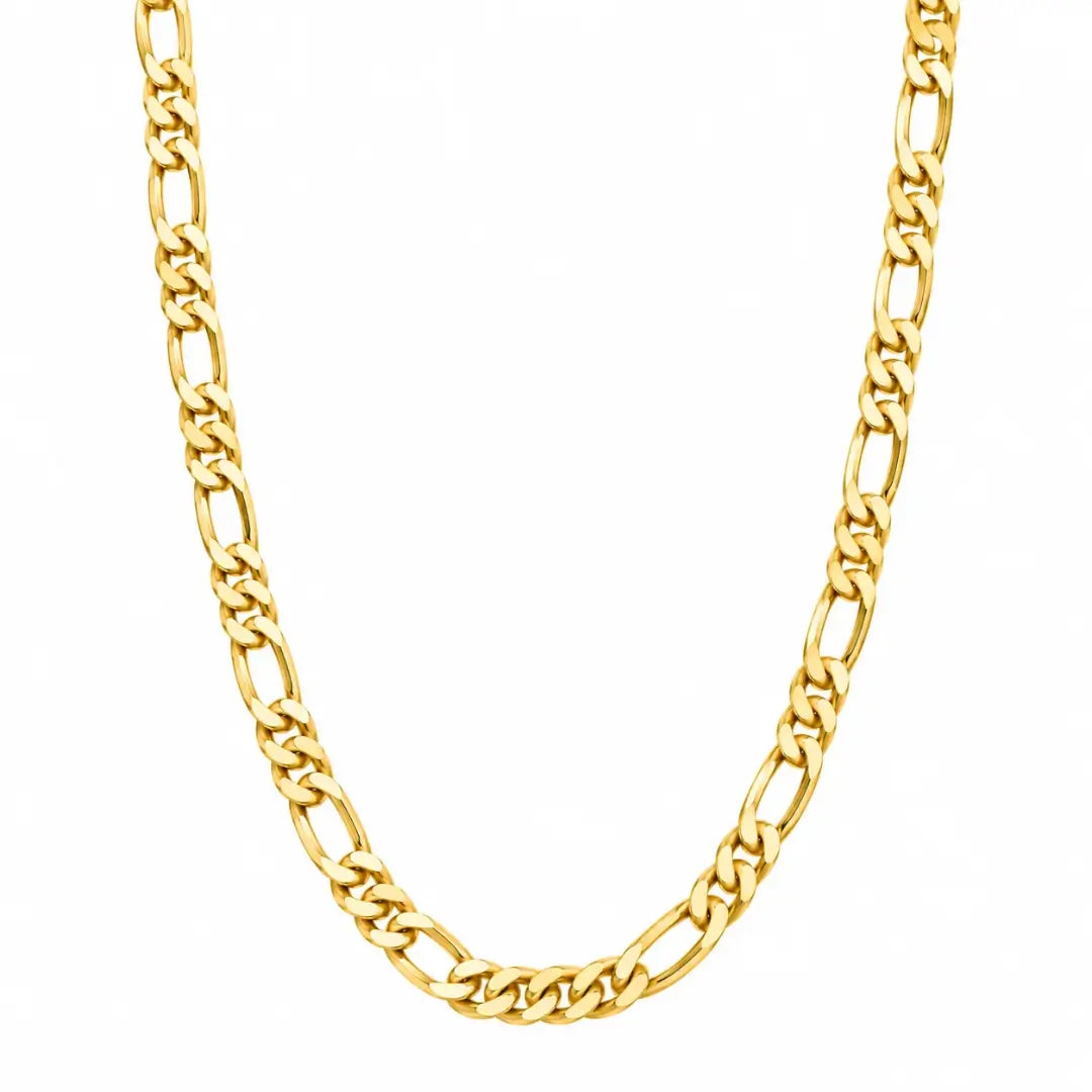 Corrente Masculina 3x1 6mm banhada a ouro 18K