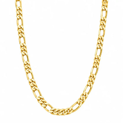 Corrente Masculina 3x1 6mm banhada a ouro 18K