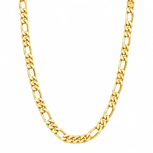 Corrente Masculina 3x1 6mm banhada a ouro 18K