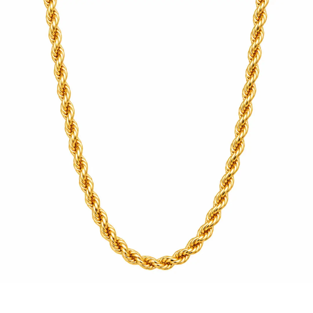 Cordão Baiano Masculino 2,5mm banhado a ouro 18K