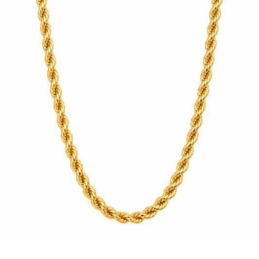 Cordão Baiano Masculino 2,5mm banhado a ouro 18K