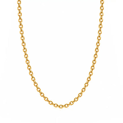 Corrente Masculina Cordão Cartier Cadeado 4,5mm Banhada a Ouro 18k
