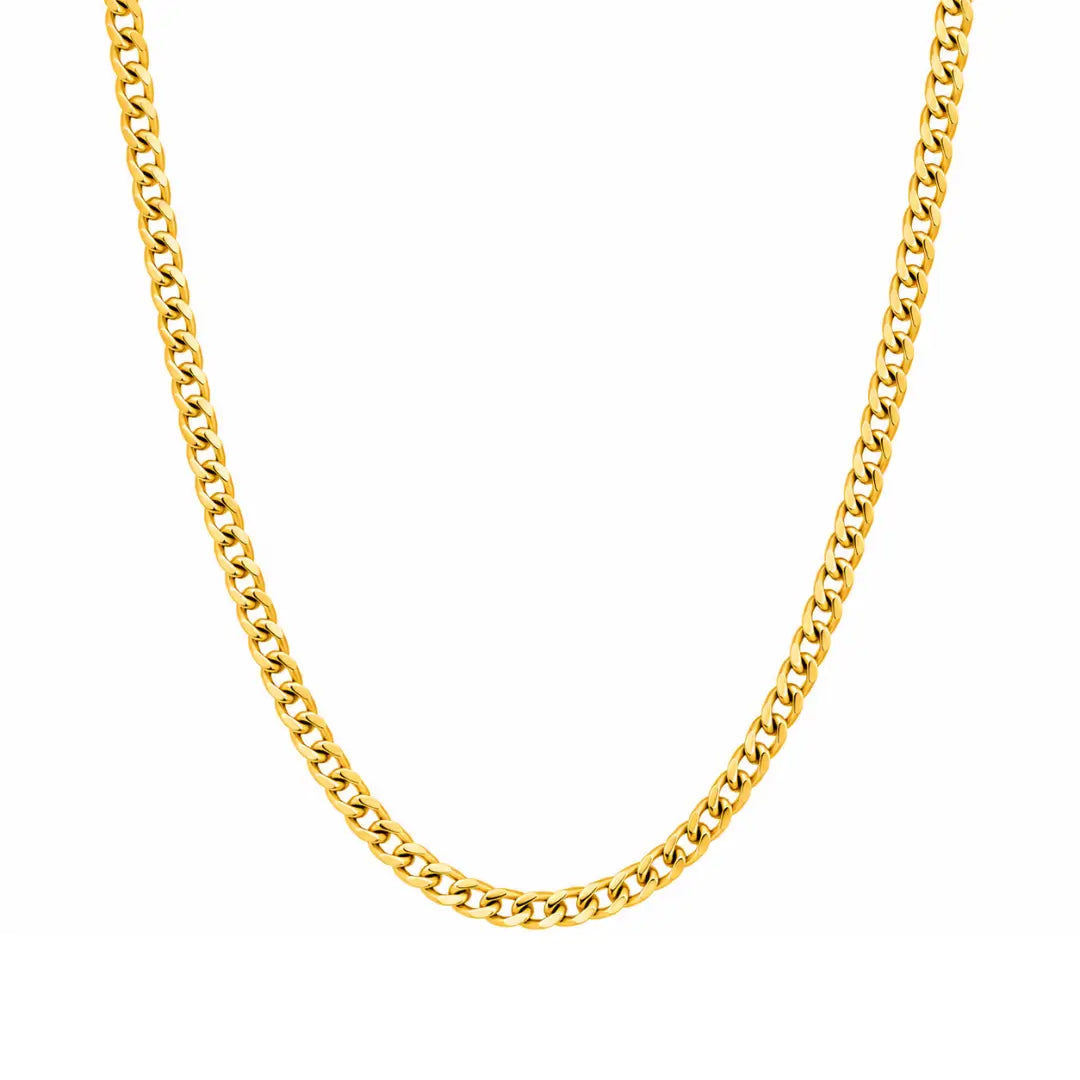 Cordão Grumet Masculino 3mm banhado a ouro 18K