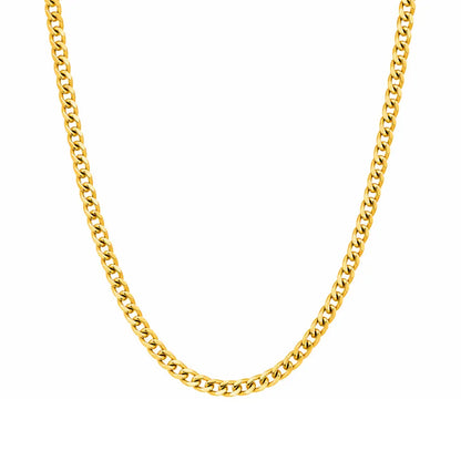 Cordão Grumet Masculino 3mm banhado a ouro 18K