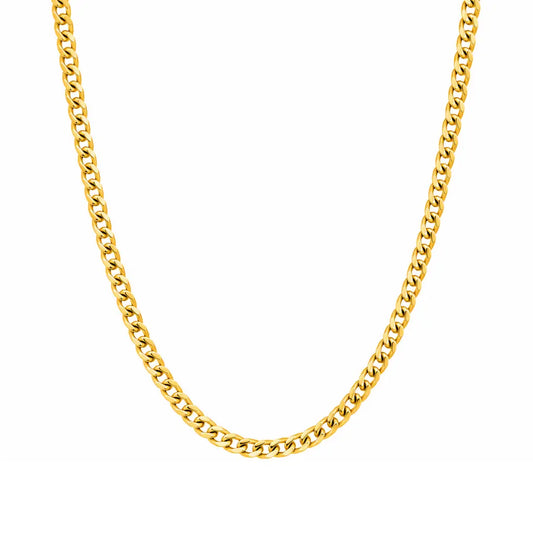 Cordão Grumet Masculino 3mm banhado a ouro 18K