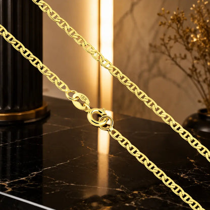 Corrente Colar Piastrini Banho de Ouro 18k