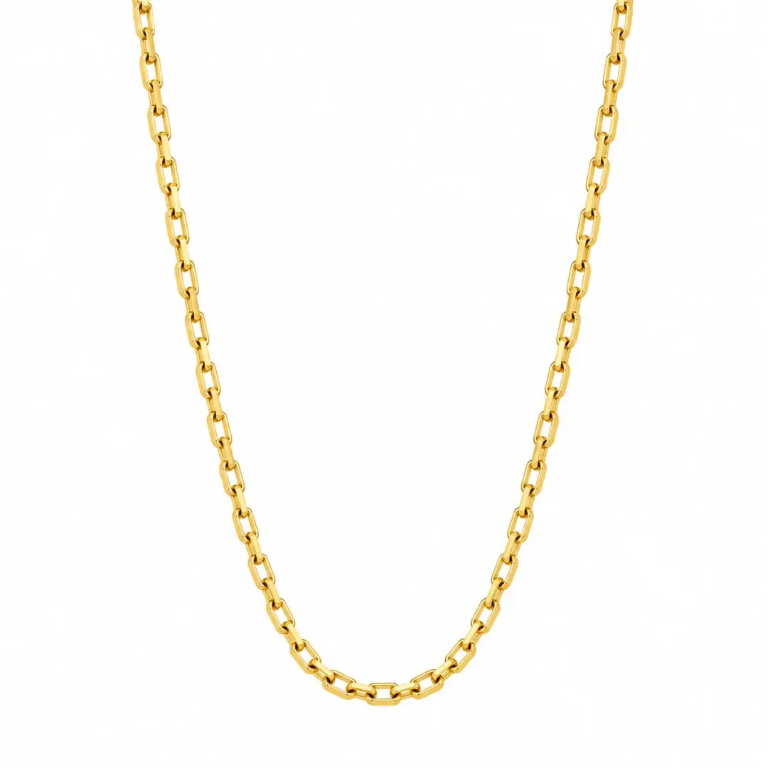 Corrente Masculina Tijolinho 1,6mm banhada a ouro 18K