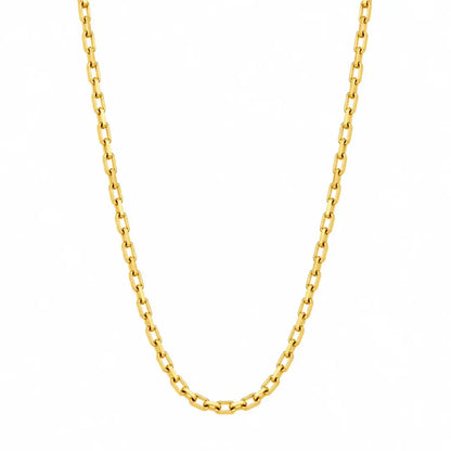 Corrente Masculina Tijolinho 1,6mm banhada a ouro 18K