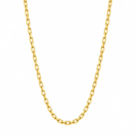 Corrente Masculina Tijolinho 1,6mm banhada a ouro 18K