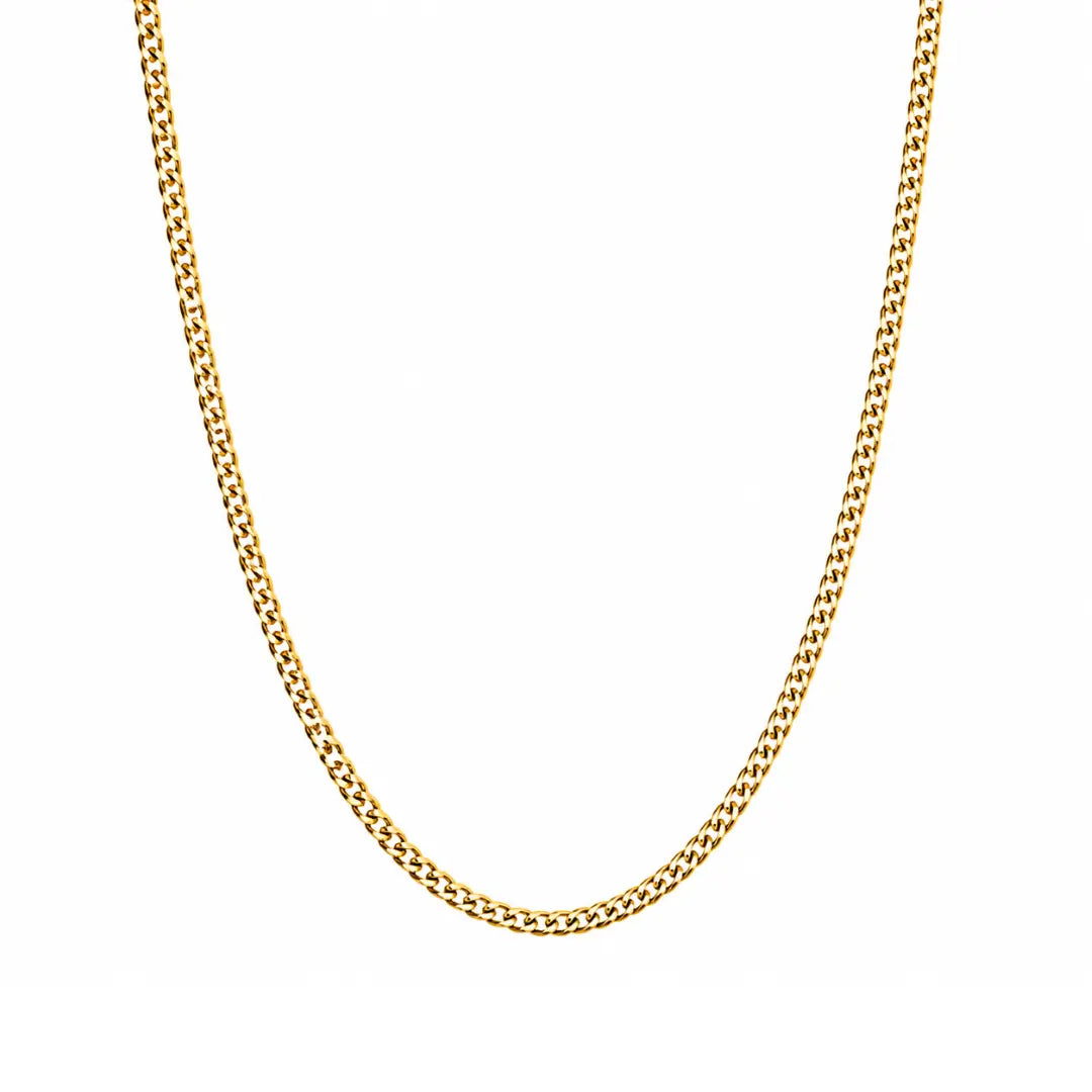 Corrente Masculina Grumet 2mm banhada a ouro 18K