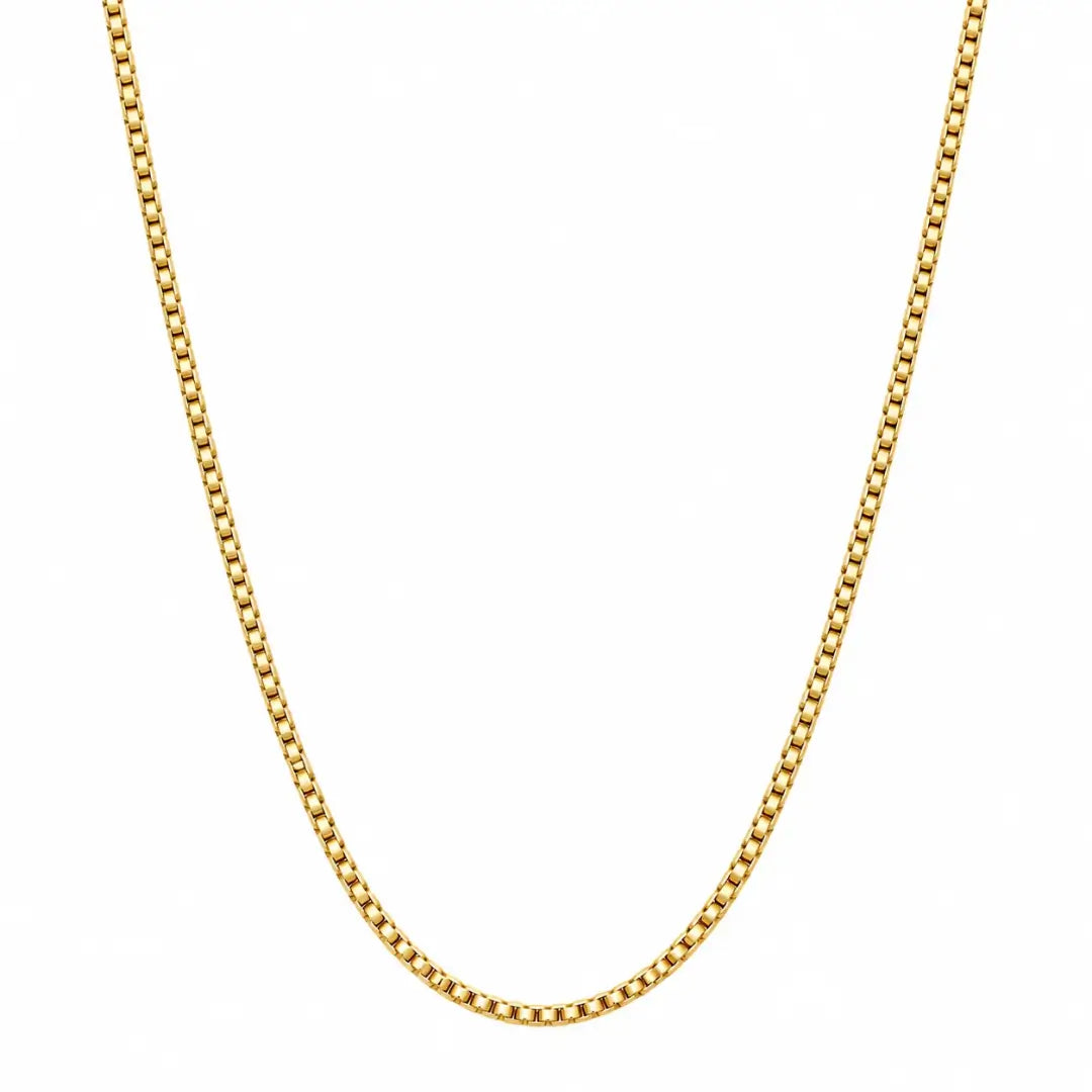 Corrente Masculina Veneziana 1mm banhada a ouro 18K