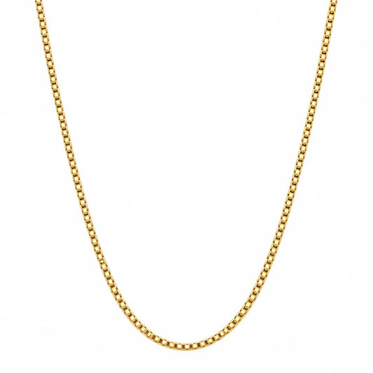 Corrente Masculina Veneziana 1mm banhada a ouro 18K
