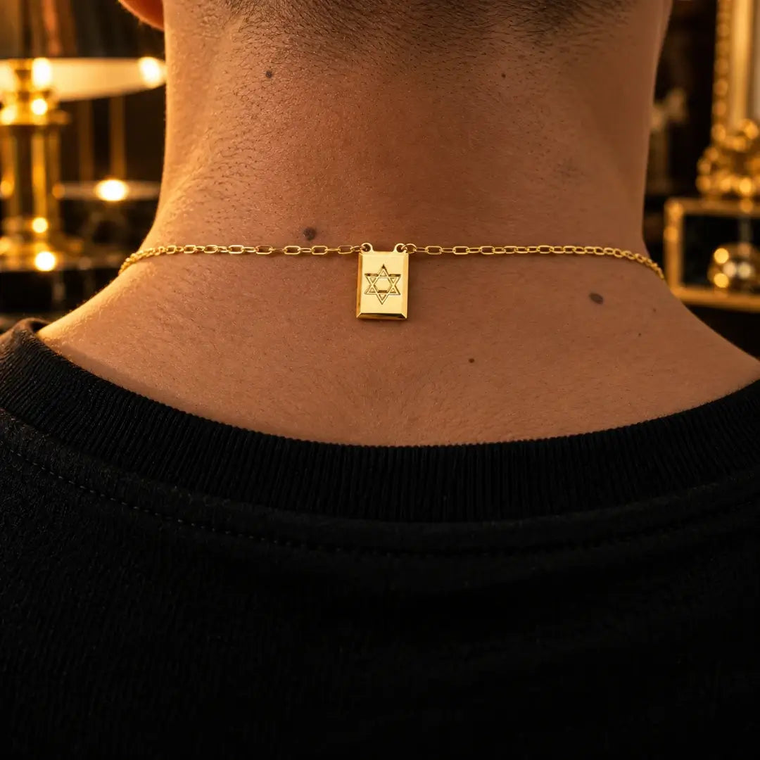 Colar Estrela de Davi Masculino