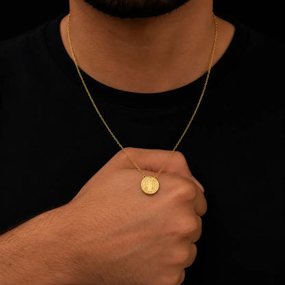 Escapulário Masculino Corrente São Bento Medalha Banhado a Ouro 18k Colar