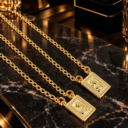Corrente Grumet 1mm do escapulário masculino dourado