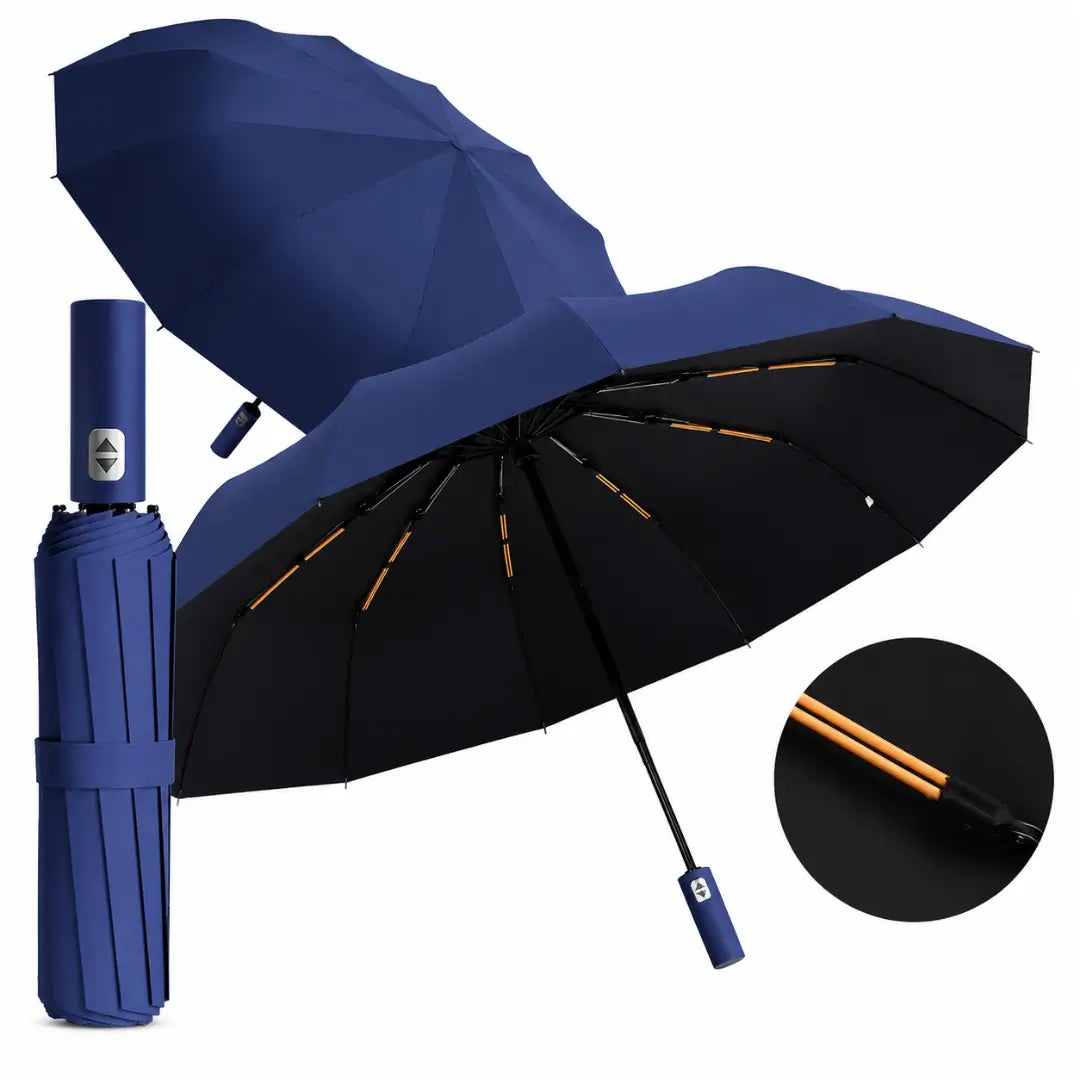 Guarda Chuva Reforçado Automático Azul Marinho