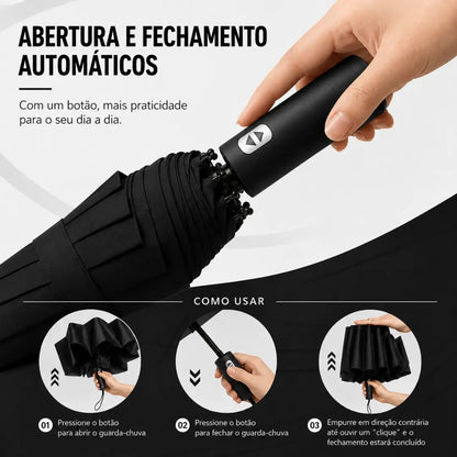 Guarda Chuva Reforçado Automático Preto
