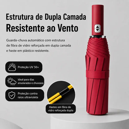 Guarda Chuva Reforçado Automático Vermelho