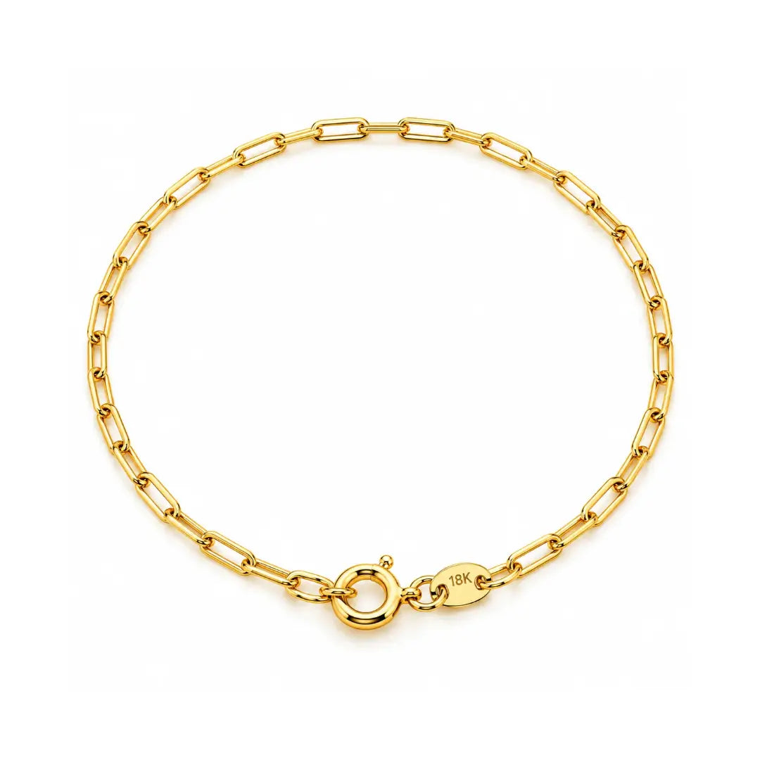 Pulseira masculina Cartier 2mm banhada a ouro 18K
