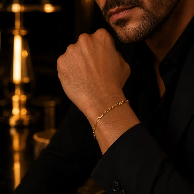 Pulseira Masculina Cartie 2mm Banhada a Ouro 18k