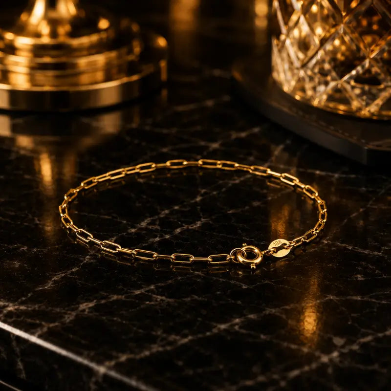 Pulseira Masculina Cartie 2mm Banhada a Ouro 18k