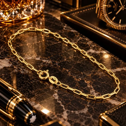 Detalhes dos elos da pulseira masculina Cartier 2mm