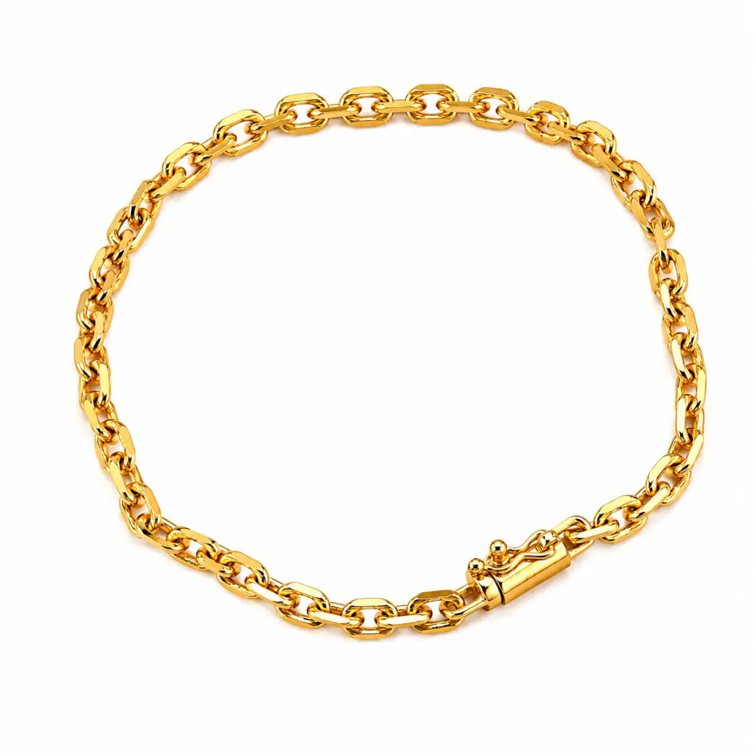 Pulseira Masculina Cartie Cadeado com Fecho Canhão Banhada a Ouro 18k Bracelete Masculino