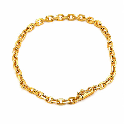 Pulseira Masculina Cartie Cadeado com Fecho Canhão Banhada a Ouro 18k Bracelete Masculino