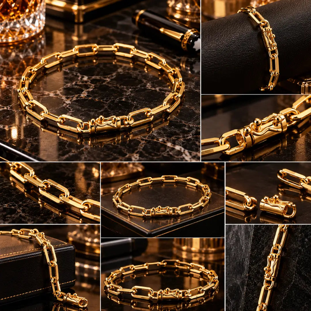 Detalhe da trava do fecho canhão da pulseira Cartier