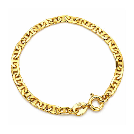 Pulseira masculina Piastrini Diamantada 3mm banhada a ouro 18K
