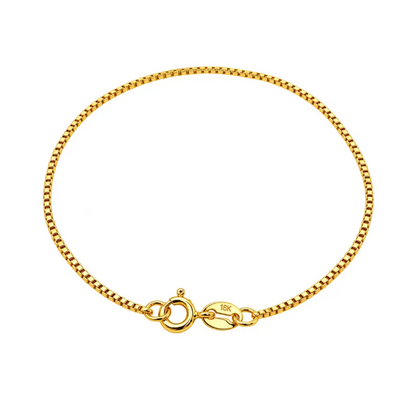 Pulseira masculina Veneziana 1mm banhada a ouro 18K